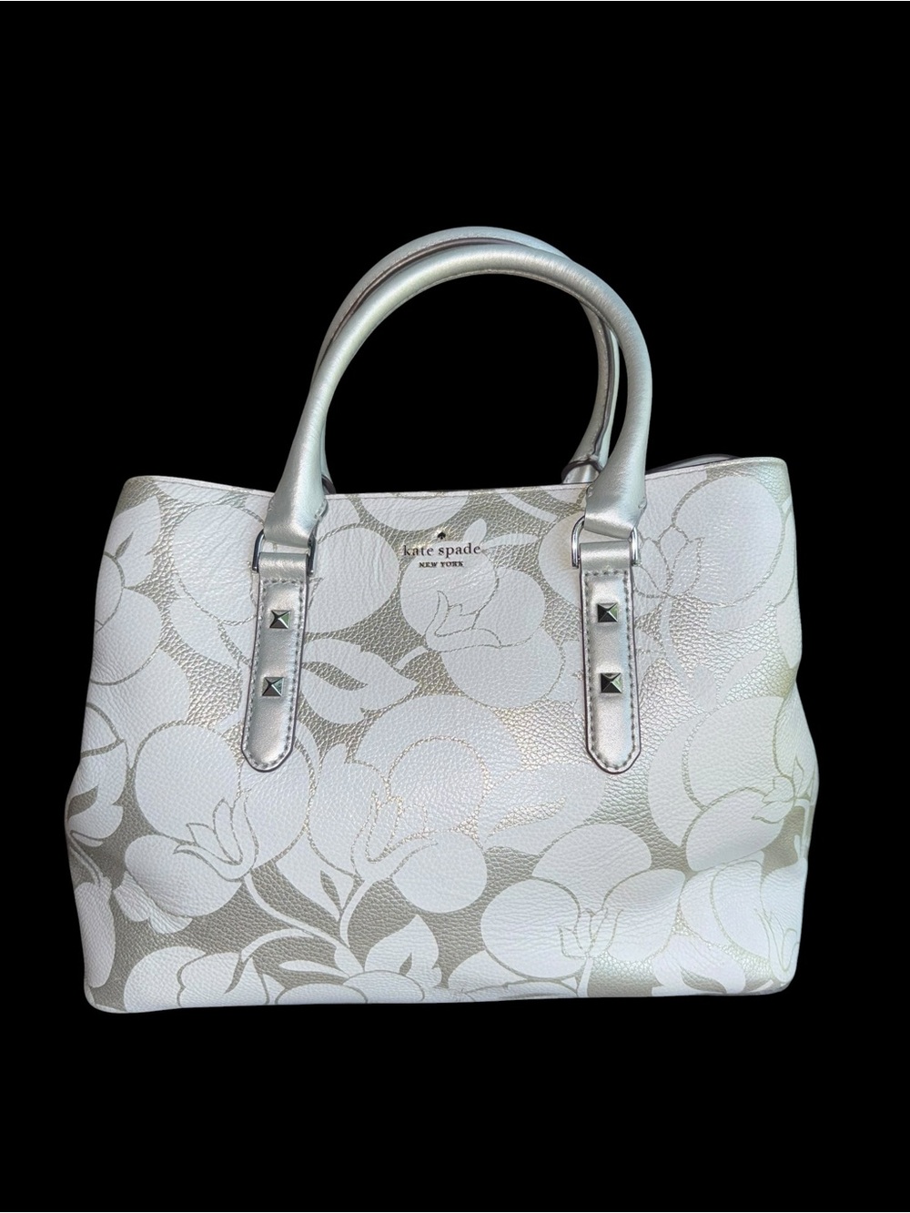 Kate Spade NY Larchmont Ave. Breezy Floral Leather Satchel EUC - Picture 3 of 11